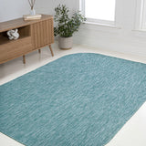Dhuli Modern Minimalist Radius Corner Solid Indoor/Outdoor Area Rug