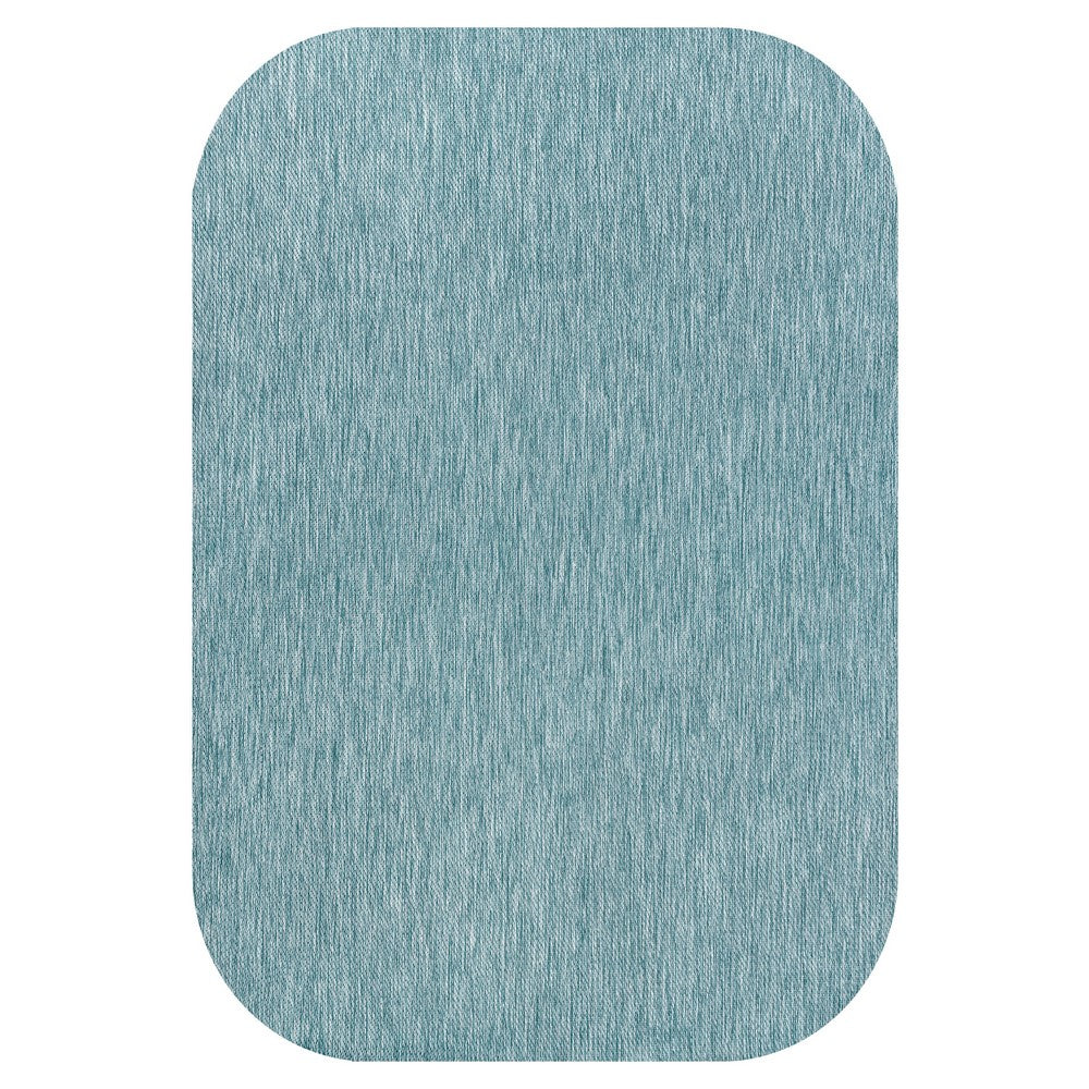 Dhuli Modern Minimalist Radius Corner Solid Indoor/Outdoor Area Rug