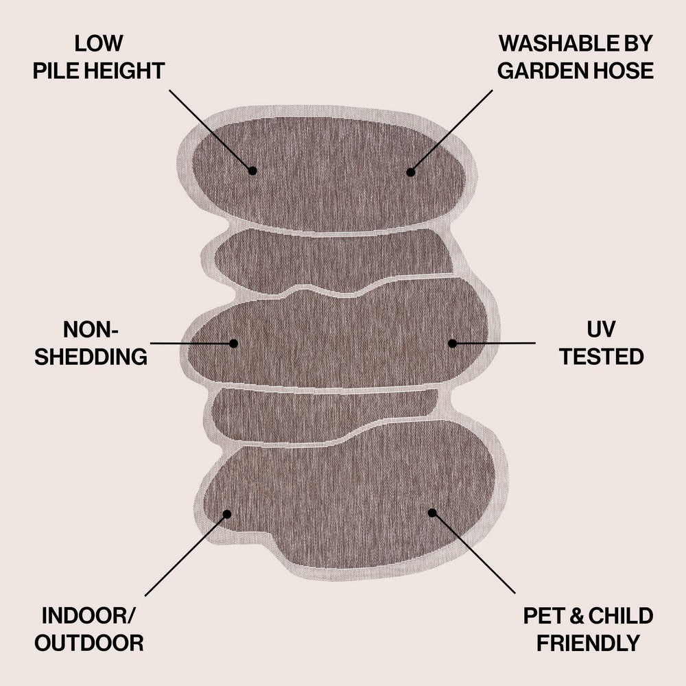 Dity Modern Rustic Abstract Indoor/Outdoor Area Rug