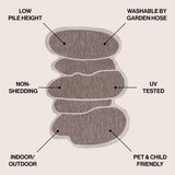 Dity Modern Rustic Abstract Indoor/Outdoor Area Rug