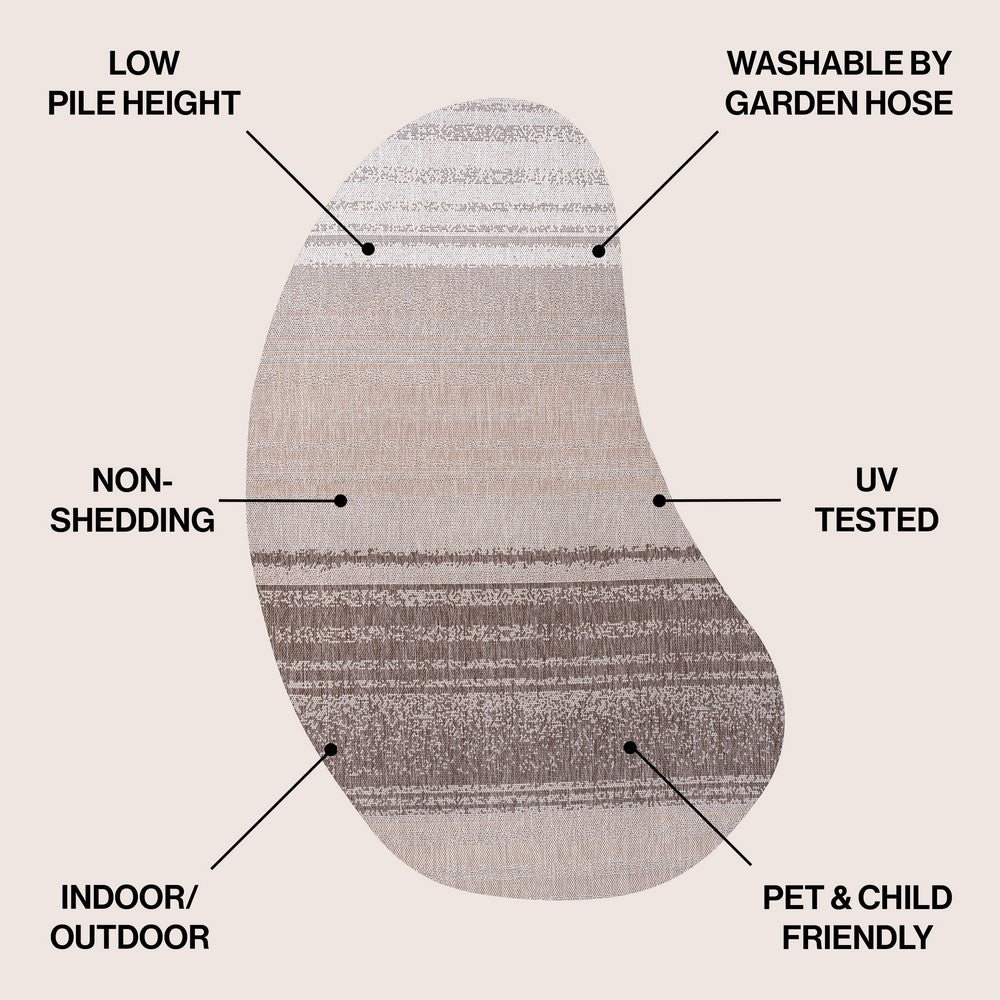Dhiren Modern Rustic Organic Curve Indoor/Outdoor Area Rug