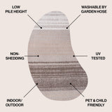 Dhiren Modern Rustic Organic Curve Indoor/Outdoor Area Rug