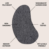 Dhiren Modern Rustic Organic Curve Indoor/Outdoor Area Rug