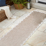 Raj Classic Cottage Two-tone Scalloped Indoor/Outdoor Area Rug