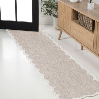 Raj Classic Cottage Two-tone Scalloped Indoor/Outdoor Area Rug