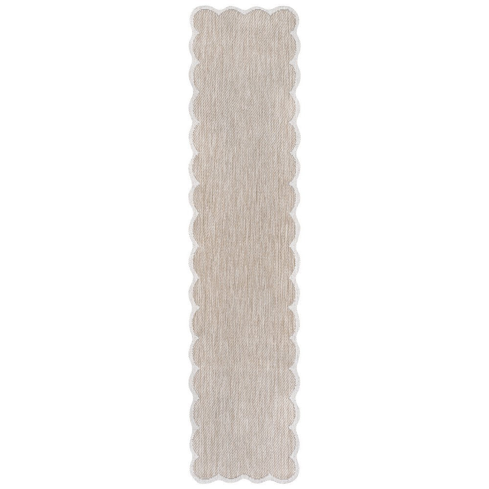 Raj Classic Cottage Two-tone Scalloped Indoor/Outdoor Area Rug