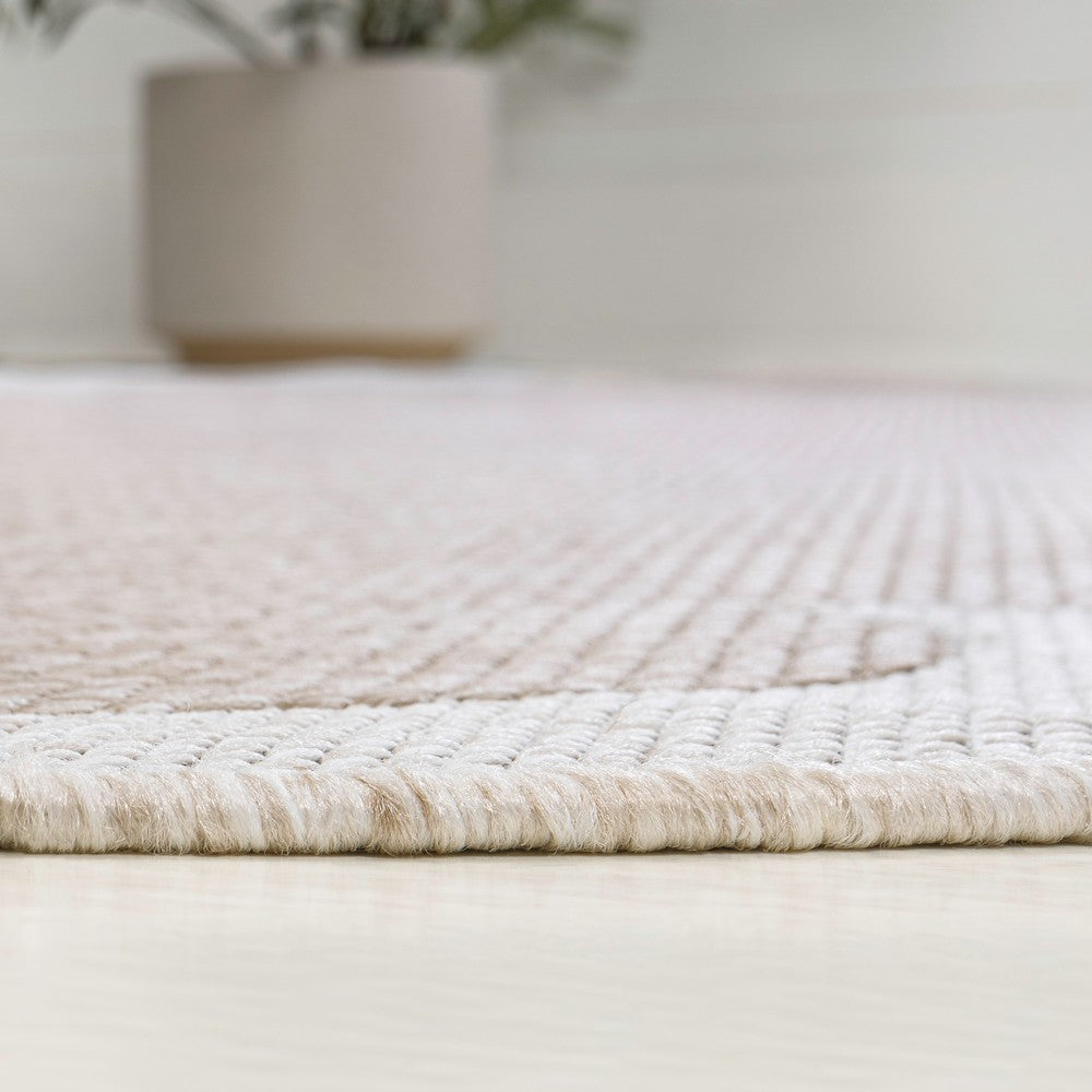 Raj Classic Cottage Two-tone Scalloped Indoor/Outdoor Area Rug