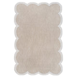 Raj Classic Cottage Two-tone Scalloped Indoor/Outdoor Area Rug