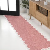 Raj Classic Cottage Two-tone Scalloped Indoor/Outdoor Area Rug