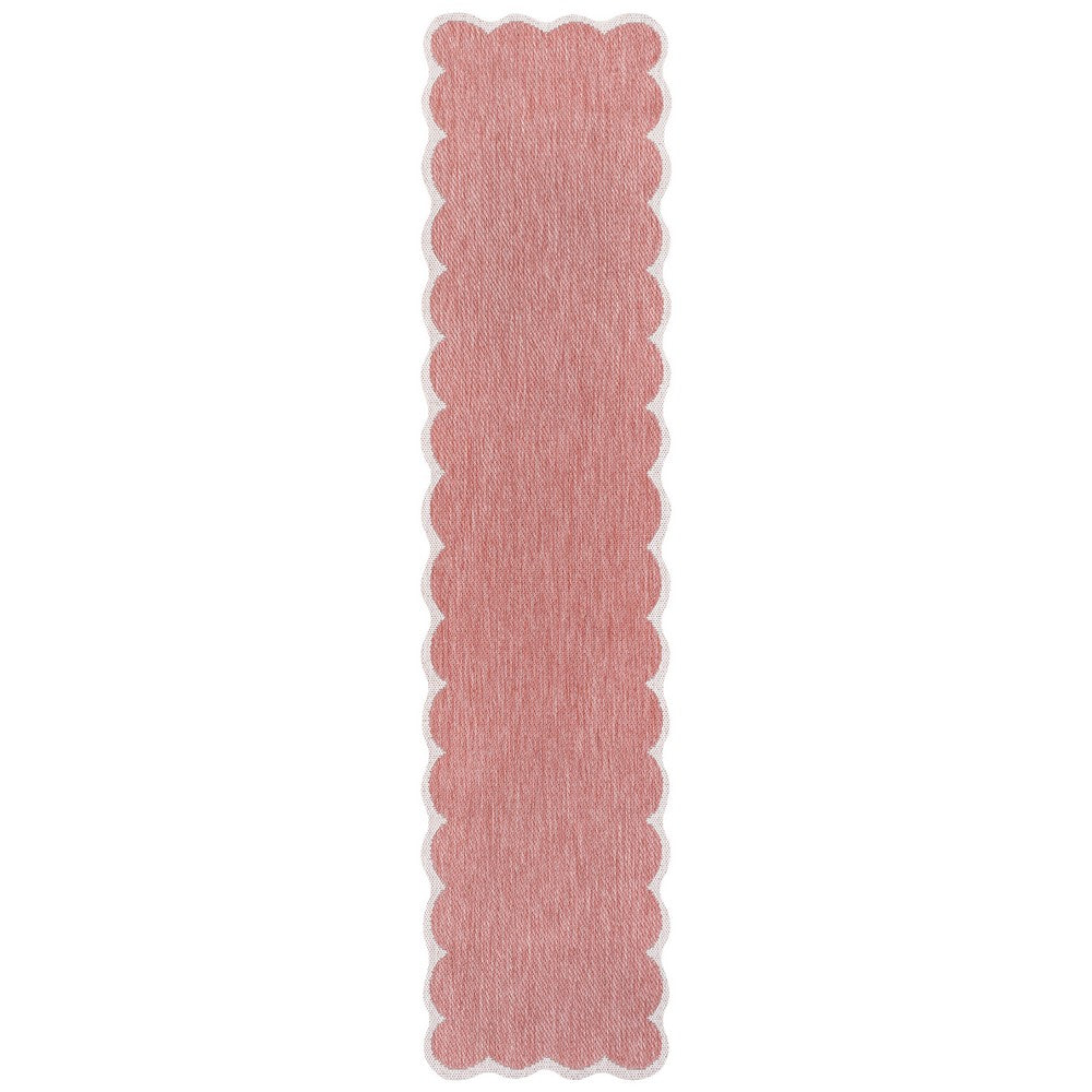 Raj Classic Cottage Two-tone Scalloped Indoor/Outdoor Area Rug