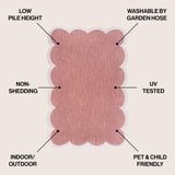 Raj Classic Cottage Two-tone Scalloped Indoor/Outdoor Area Rug