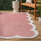 Raj Classic Cottage Two-tone Scalloped Indoor/Outdoor Area Rug