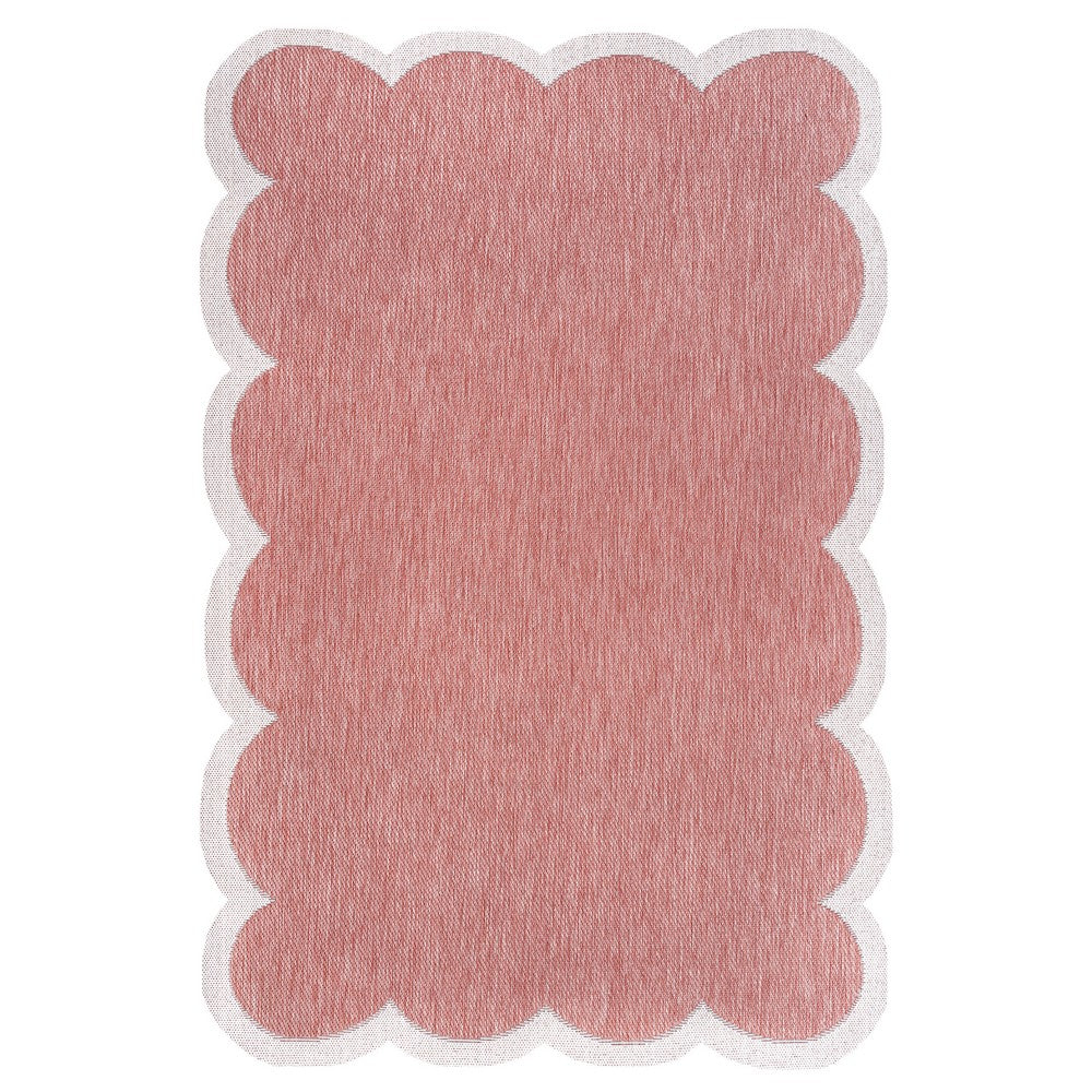Raj Classic Cottage Two-tone Scalloped Indoor/Outdoor Area Rug