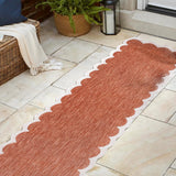 Raj Classic Cottage Two-tone Scalloped Indoor/Outdoor Area Rug