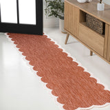Raj Classic Cottage Two-tone Scalloped Indoor/Outdoor Area Rug