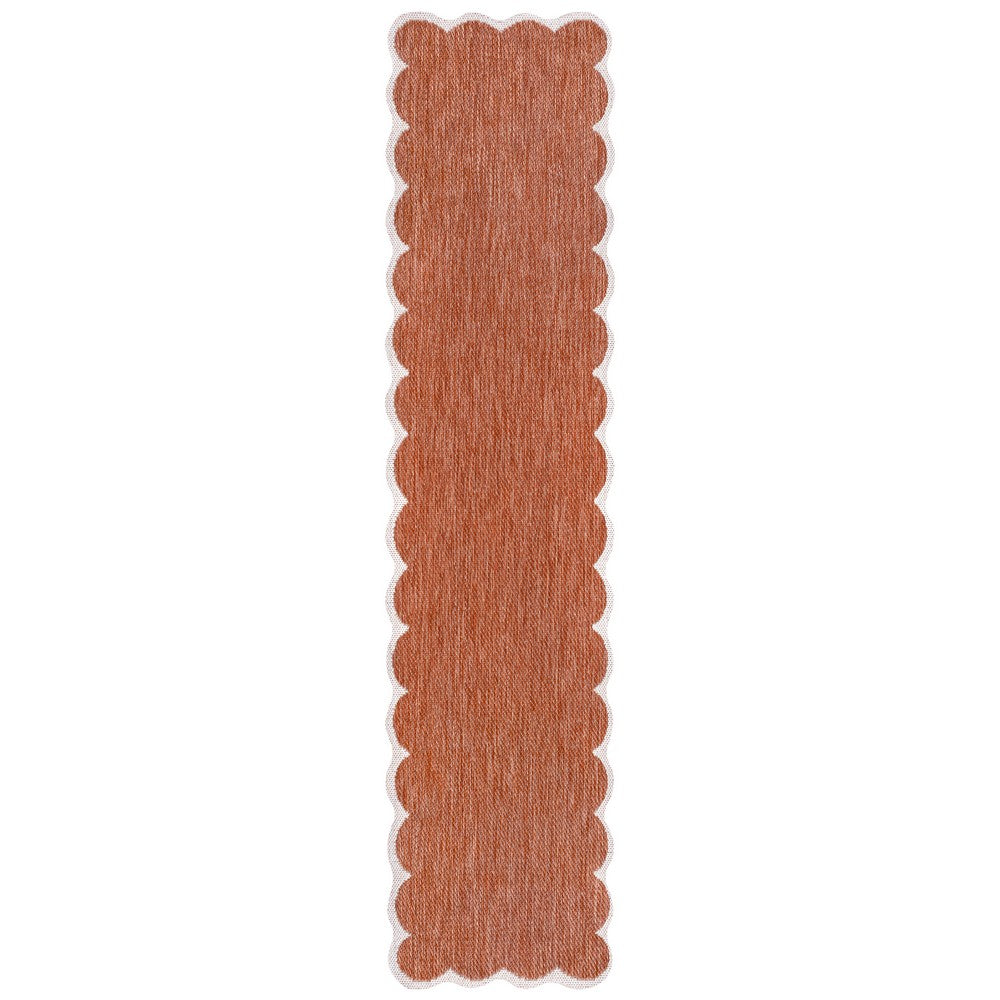 Raj Classic Cottage Two-tone Scalloped Indoor/Outdoor Area Rug