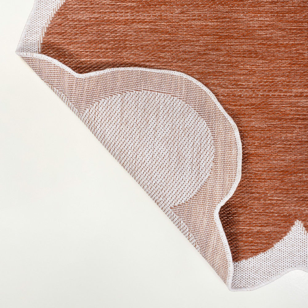 Raj Classic Cottage Two-tone Scalloped Indoor/Outdoor Area Rug
