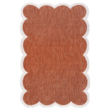 Raj Classic Cottage Two-tone Scalloped Indoor/Outdoor Area Rug
