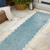 Raj Classic Cottage Two-tone Scalloped Indoor/Outdoor Area Rug