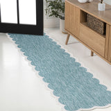 Raj Classic Cottage Two-tone Scalloped Indoor/Outdoor Area Rug