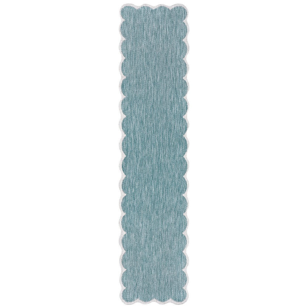 Raj Classic Cottage Two-tone Scalloped Indoor/Outdoor Area Rug