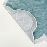 Raj Classic Cottage Two-tone Scalloped Indoor/Outdoor Area Rug