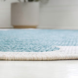 Raj Classic Cottage Two-tone Scalloped Indoor/Outdoor Area Rug