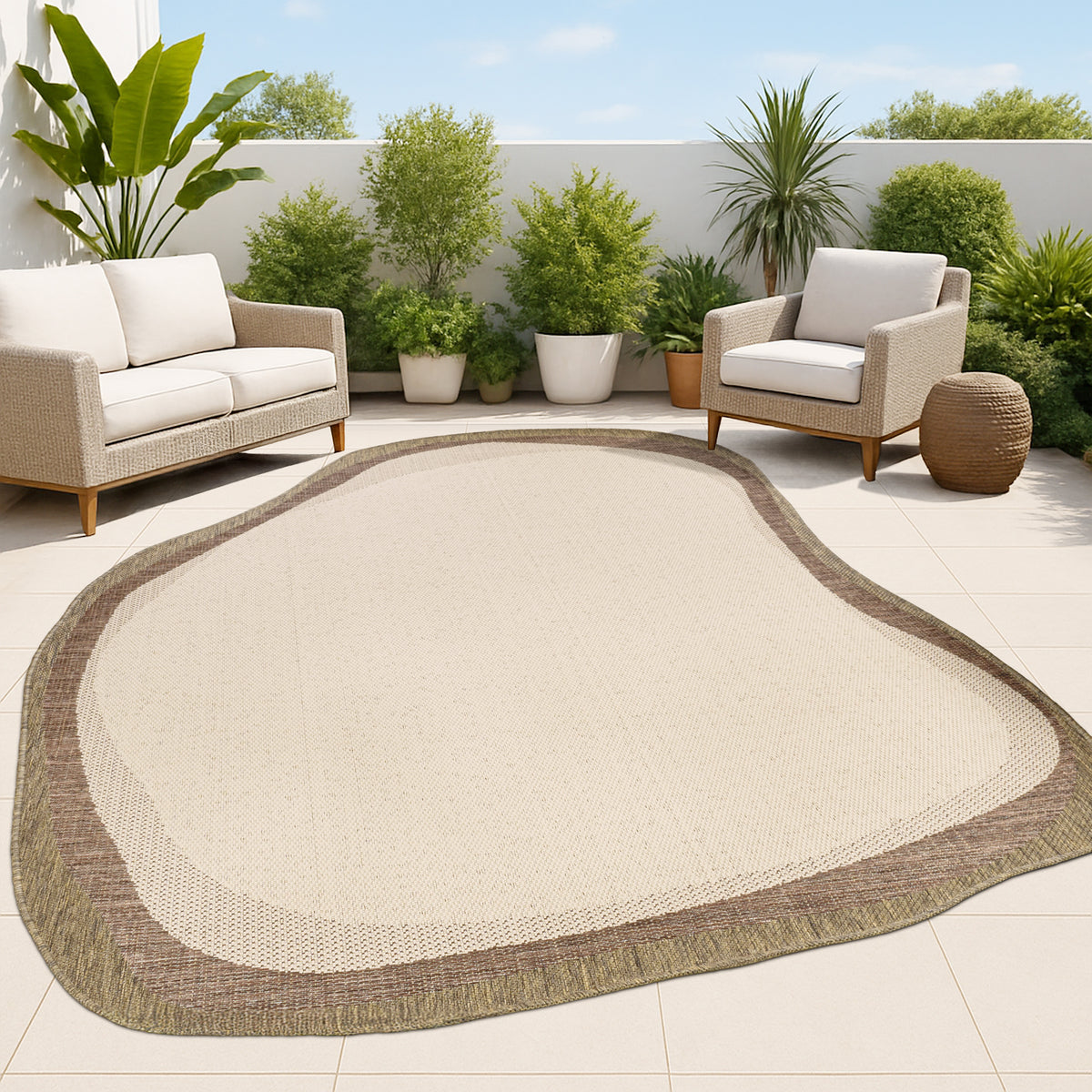 Aurora Modern Rustic Abstract Indoor/Outdoor Area Rug