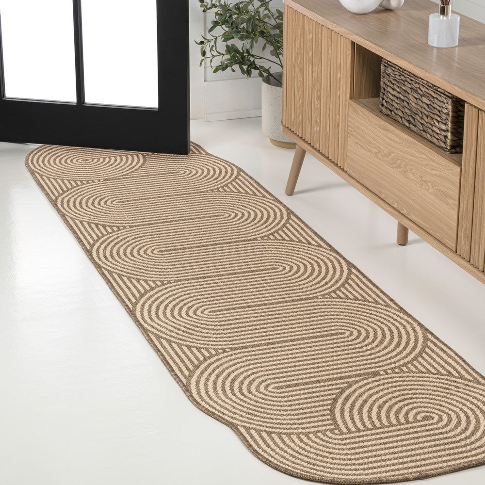 Fern Modern Geometric Arch Stripe Indoor/Outdoor Area Rug