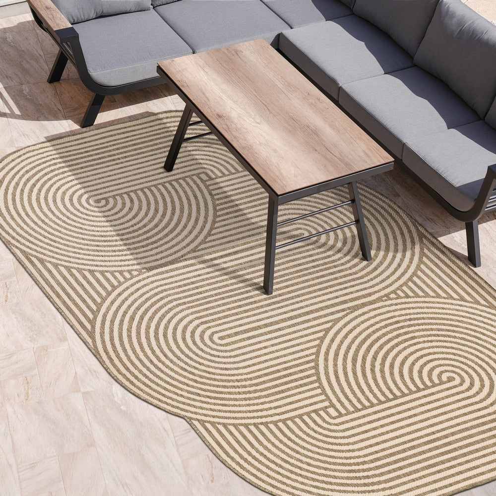 Fern Modern Geometric Arch Stripe Indoor/Outdoor Area Rug