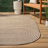 Fern Modern Geometric Arch Stripe Indoor/Outdoor Area Rug