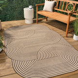Fern Modern Geometric Arch Stripe Indoor/Outdoor Area Rug