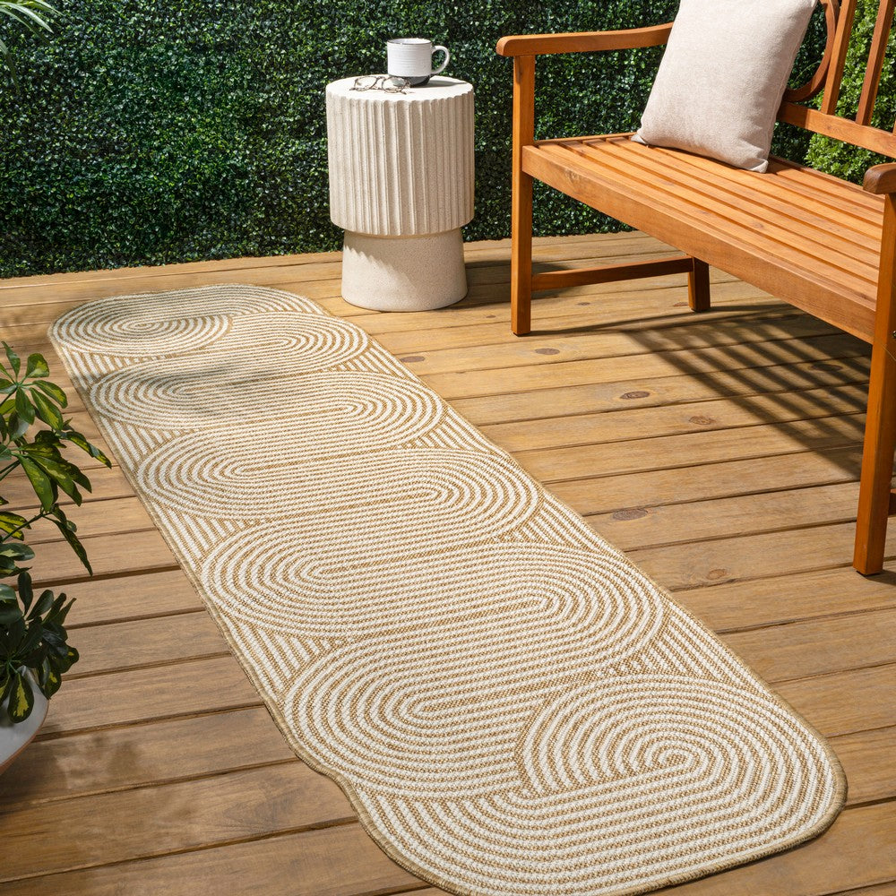 Fern Modern Geometric Arch Stripe Indoor/Outdoor Area Rug