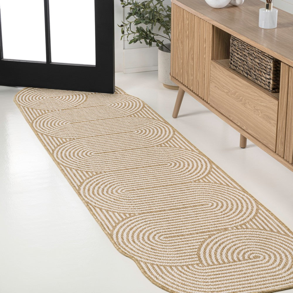 Fern Modern Geometric Arch Stripe Indoor/Outdoor Area Rug