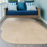 Fern Modern Geometric Arch Stripe Indoor/Outdoor Area Rug