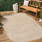 Fern Modern Geometric Arch Stripe Indoor/Outdoor Area Rug