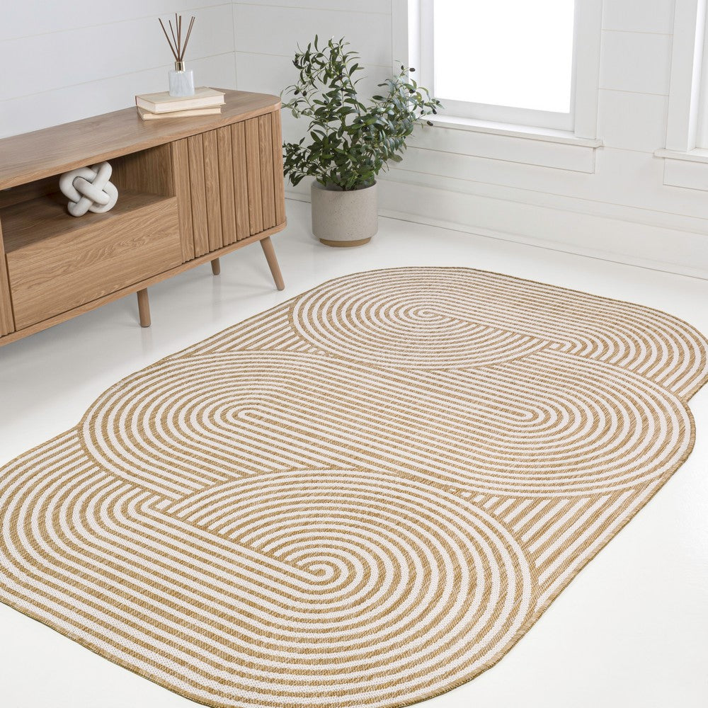 Fern Modern Geometric Arch Stripe Indoor/Outdoor Area Rug