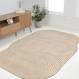 Fern Modern Geometric Arch Stripe Indoor/Outdoor Area Rug