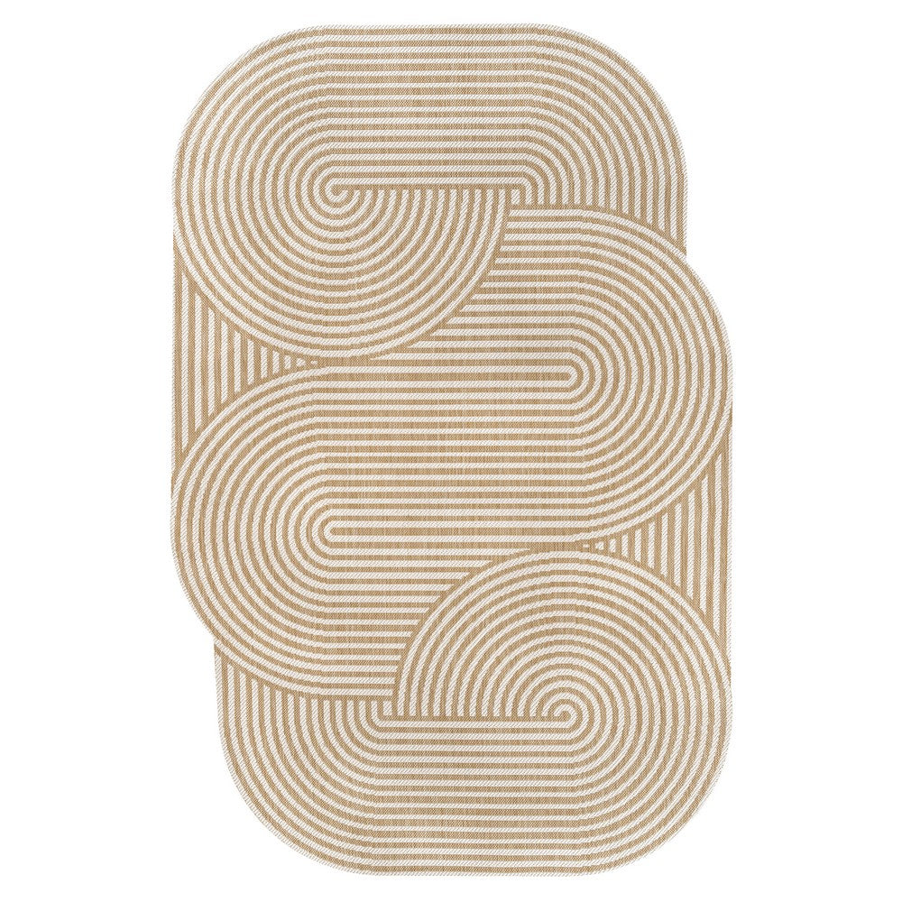 Fern Modern Geometric Arch Stripe Indoor/Outdoor Area Rug