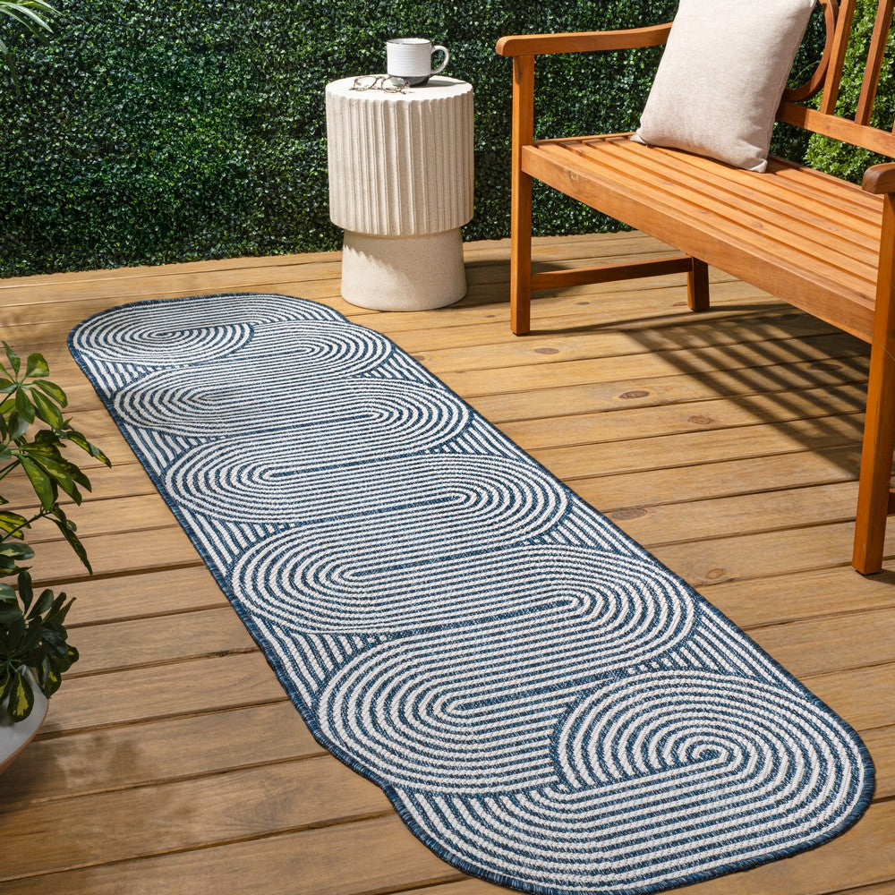 Fern Modern Geometric Arch Stripe Indoor/Outdoor Area Rug