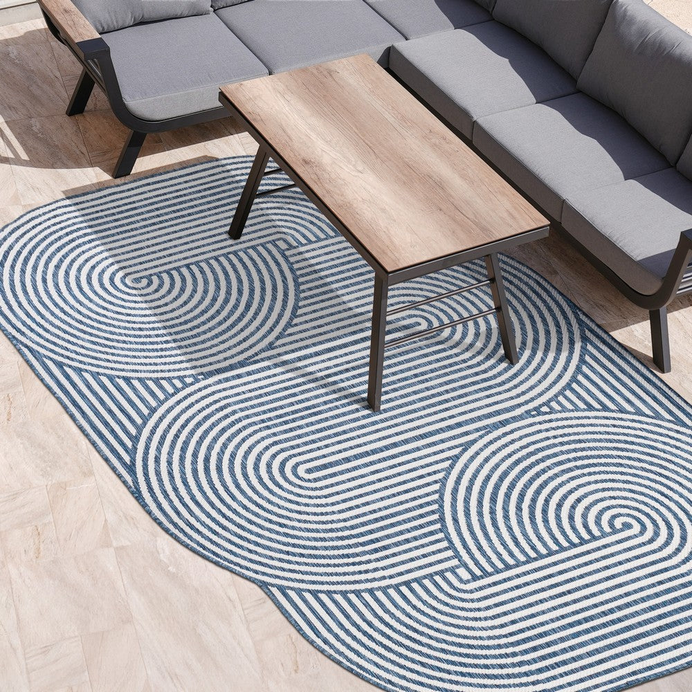 Fern Modern Geometric Arch Stripe Indoor/Outdoor Area Rug
