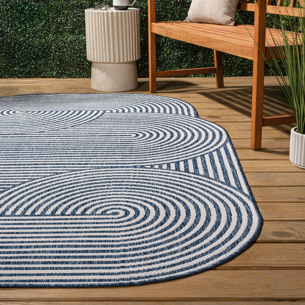 Fern Modern Geometric Arch Stripe Indoor/Outdoor Area Rug