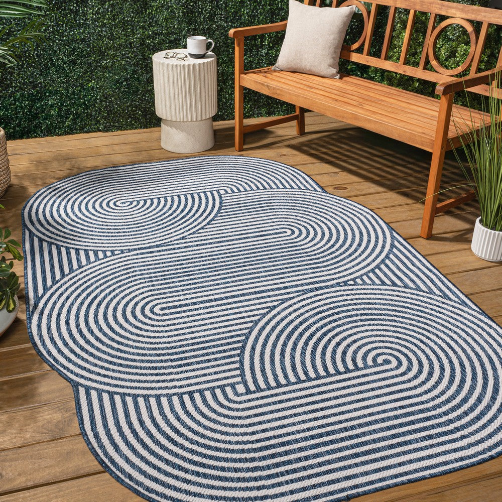 Fern Modern Geometric Arch Stripe Indoor/Outdoor Area Rug