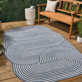Fern Modern Geometric Arch Stripe Indoor/Outdoor Area Rug