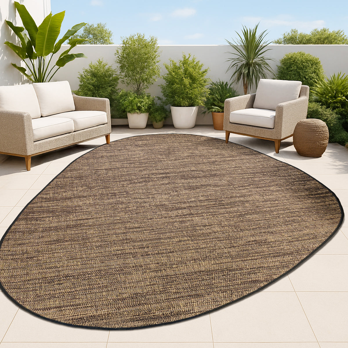 Ashoka Modern Rustic Abstract Indoor/Outdoor Area Rug