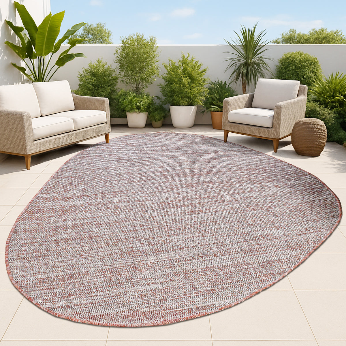 Ashoka Modern Rustic Abstract Indoor/Outdoor Area Rug