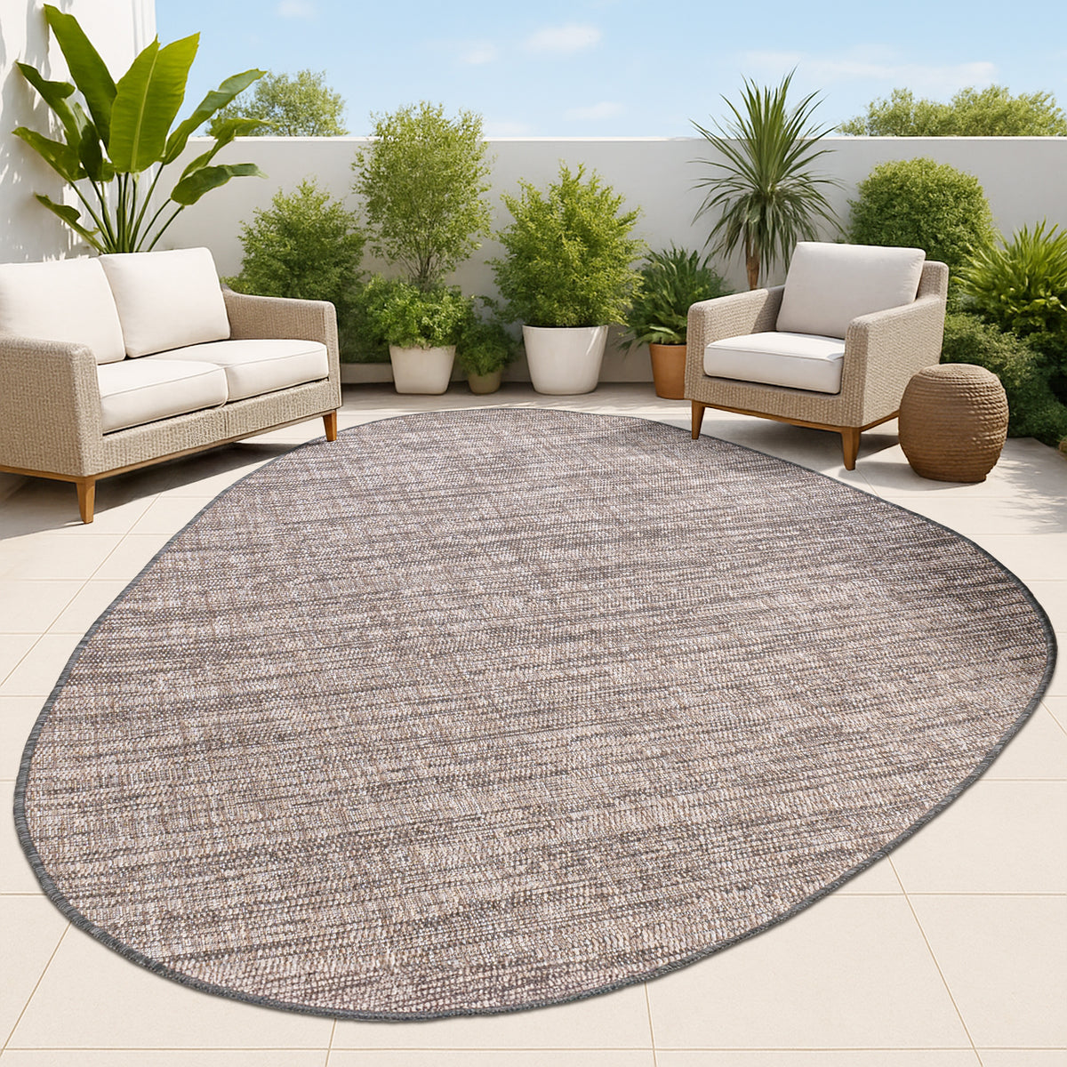 Ashoka Modern Rustic Abstract Indoor/Outdoor Area Rug