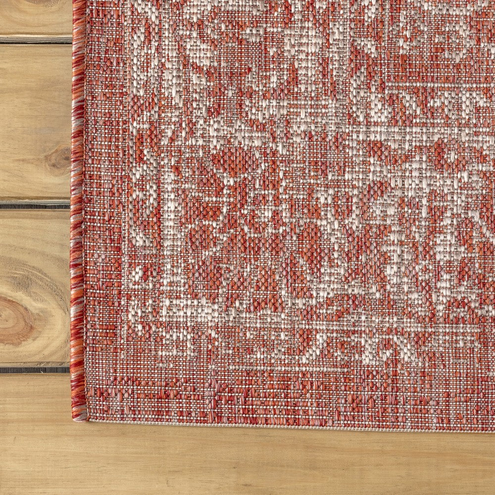 Hart Bohemian Textured Weave Floral Indoor/outdoor Square Rug