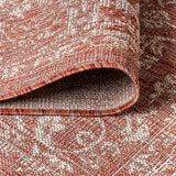 Hart Bohemian Textured Weave Floral Indoor/outdoor Square Rug