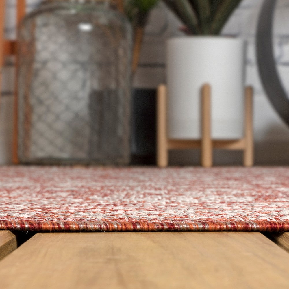 Hart Bohemian Textured Weave Floral Indoor/outdoor Square Rug